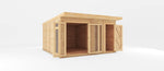 4m x 4m(D) Insulated Garden Room with Side Shed - Rogey
