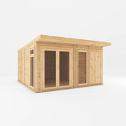 4m x 4m(D) Insulated Garden Room with Side Shed - Rogey