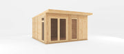4m x 4m(D) Insulated Garden Room with Side Shed - Rogey