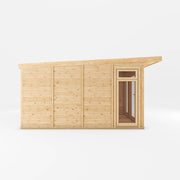 4m x 4m(D) Insulated Garden Room with Side Shed - Rogey