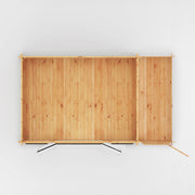 5.1m x 3m Home Office Studio With Side Shed - 44mm (UPVC Windows & Door) - Grey