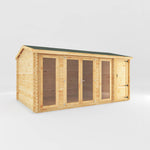 5.1m x 3m Home Office Studio With Side Shed - 28mm - Rogey