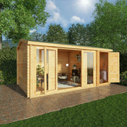 5.1m x 3m Home Office Studio With Side Shed - 44mm - Rogey
