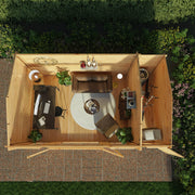 5.1m x 3m Home Office Studio With Side Shed - 44mm - Rogey