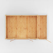 5.1m x 3m Home Office Studio With Side Shed - 44mm (UPVC Windows & Door) - Oak - Rogey