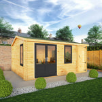 5.1m x 4m Home Office Elite - 44mm (UPVC Windows & Door) - Grey - Rogey