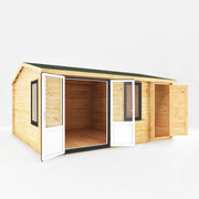 5.1m x 4m Home Office Elite - 44mm (UPVC Windows & Door) - Grey - Rogey