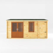 5.1m x 4m Home Office Elite - 44mm (UPVC Windows & Door) - Oak - Rogey