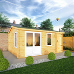 5.1m x 4m Home Office Elite - 44mm (UPVC Windows & Door) - White - Rogey