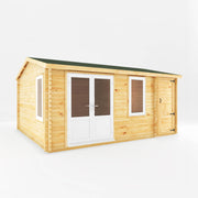 5.1m x 4m Home Office Elite - 44mm (UPVC Windows & Door) - White - Rogey