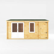 5.1m x 4m Home Office Elite - 44mm (UPVC Windows & Door) - White - Rogey