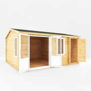 5.1m x 4m Home Office Elite - 44mm (UPVC Windows & Door) - White - Rogey
