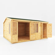 5.1m x 4m Home Office Elite With Side Shed - 28mm - Rogey