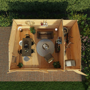 5.1m x 4m Home Office Elite With Side Shed - 34mm - Rogey