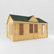 5.3m x 4m Clock Tower Log Cabin - 44mm - Rogey