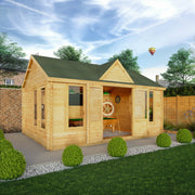 5.3m x 4m Clock Tower Log Cabin - 44mm - Rogey