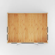 5.3m x 4m Clock Tower Log Cabin - 44mm (UPVC Windows & Door) - Grey - Rogey