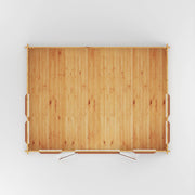 5.3m x 4m Clock Tower Log Cabin - 44mm (UPVC Windows & Door) - Oak - Rogey