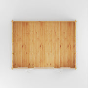 5.3m x 4m Clock Tower Log Cabin - 44mm (UPVC Windows & Door) - White - Rogey