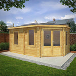 5m x 3m Corner Lodge Log Cabin - 34mm - Rogey