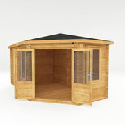 5m x 3m Corner Lodge Log Cabin - 34mm - Rogey