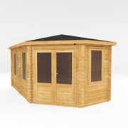 5m x 3m Corner Lodge Log Cabin - 34mm - Rogey