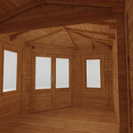 5m x 3m Corner Lodge Log Cabin - 34mm - Rogey