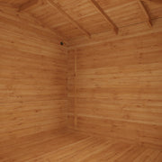 5m x 3m Corner Lodge Log Cabin With Side Shed - 44mm - Rogey