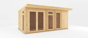 5m x 3m(D) Insulated Garden Room with Side Shed - Rogey