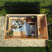 5m x 3m(D) Insulated Garden Room with Side Shed - Rogey