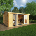 5m x 4m Home Office Studio - 44mm (UPVC Windows & Door) - Grey - Rogey