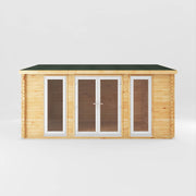 5m x 4m Home Office Studio - 44mm (UPVC Windows & Door) - White - Rogey