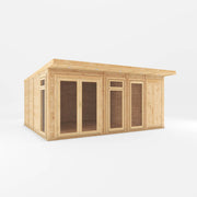 5m x 4m(D) Insulated Garden Room with Side Shed - Rogey
