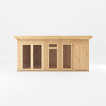 5m x 4m(D) Insulated Garden Room with Side Shed - Rogey