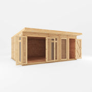 5m x 4m(D) Insulated Garden Room with Side Shed - Rogey