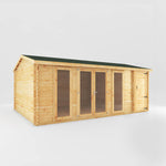 6.1m x 4m Home Office Studio With Side Shed - 28mm - Rogey