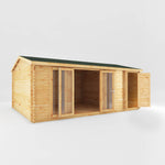 6.1m x 4m Home Office Studio With Side Shed - 28mm - Rogey