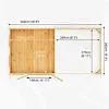 6m x 3m Studio Pent Log Cabin With Slatted Area - 44mm (UPVC Windows & Door) - White - Rogey