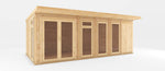 6m x 3m(D) Insulated Garden Room with Side Shed - Rogey