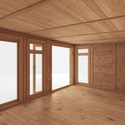 6m x 3m(D) Insulated Garden Room with Side Shed - Rogey