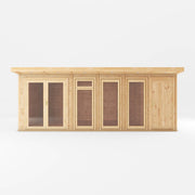 6m x 3m(D) Insulated Garden Room with Side Shed - Rogey