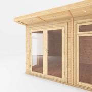 6m x 3m(D) Insulated Garden Room with Side Shed - Rogey