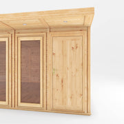 6m x 3m(D) Insulated Garden Room with Side Shed - Rogey