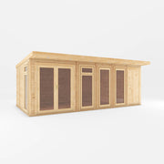 6m x 3m(D) Insulated Garden Room with Side Shed - Rogey