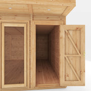 6m x 4m(D) Insulated Garden Room with Side Shed - Rogey