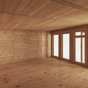 6m x 4m(D) Insulated Garden Room with Side Shed - Rogey