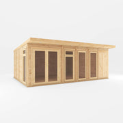 6m x 4m(D) Insulated Garden Room with Side Shed - Rogey