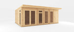 6m x 4m(D) Insulated Garden Room with Side Shed - Rogey