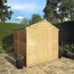 8 x 6 Overlap Apex - Single Door - Windowless - Rogey