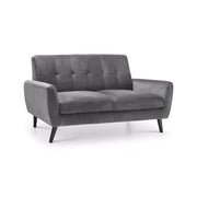 Monza 2 Seater Compact Retro Sofa - Grey